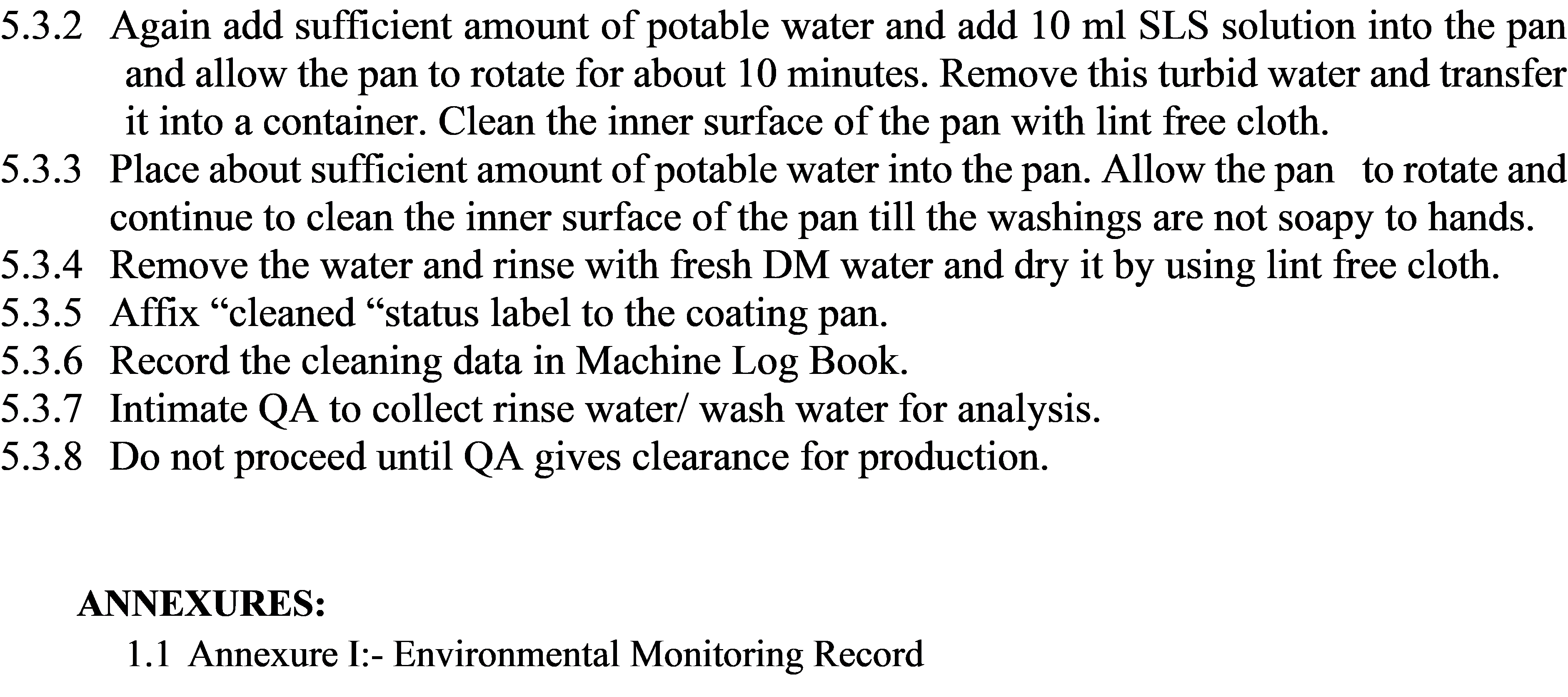 Sop For Operation And Cleaning Of Coating Pan - vrogue.co