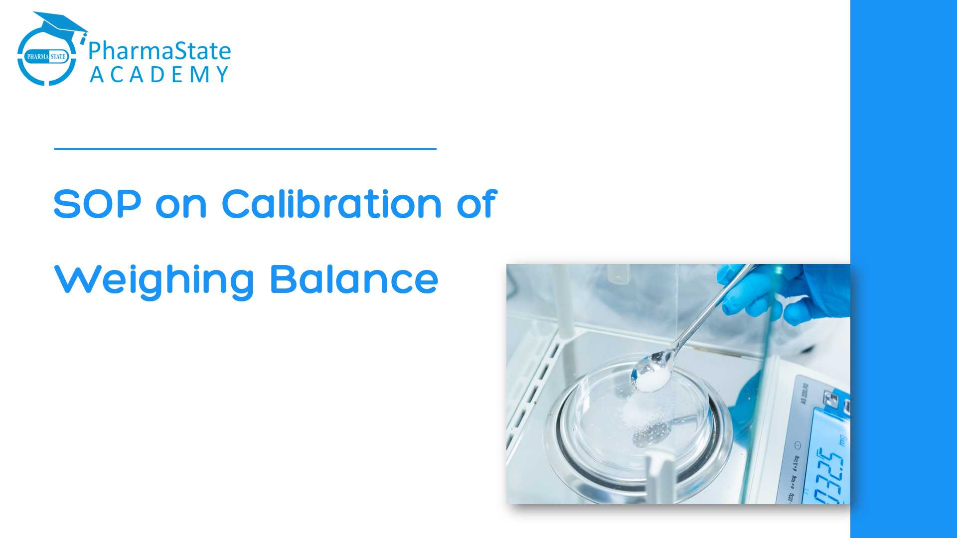SOP on Calibration of Weighing Balance
