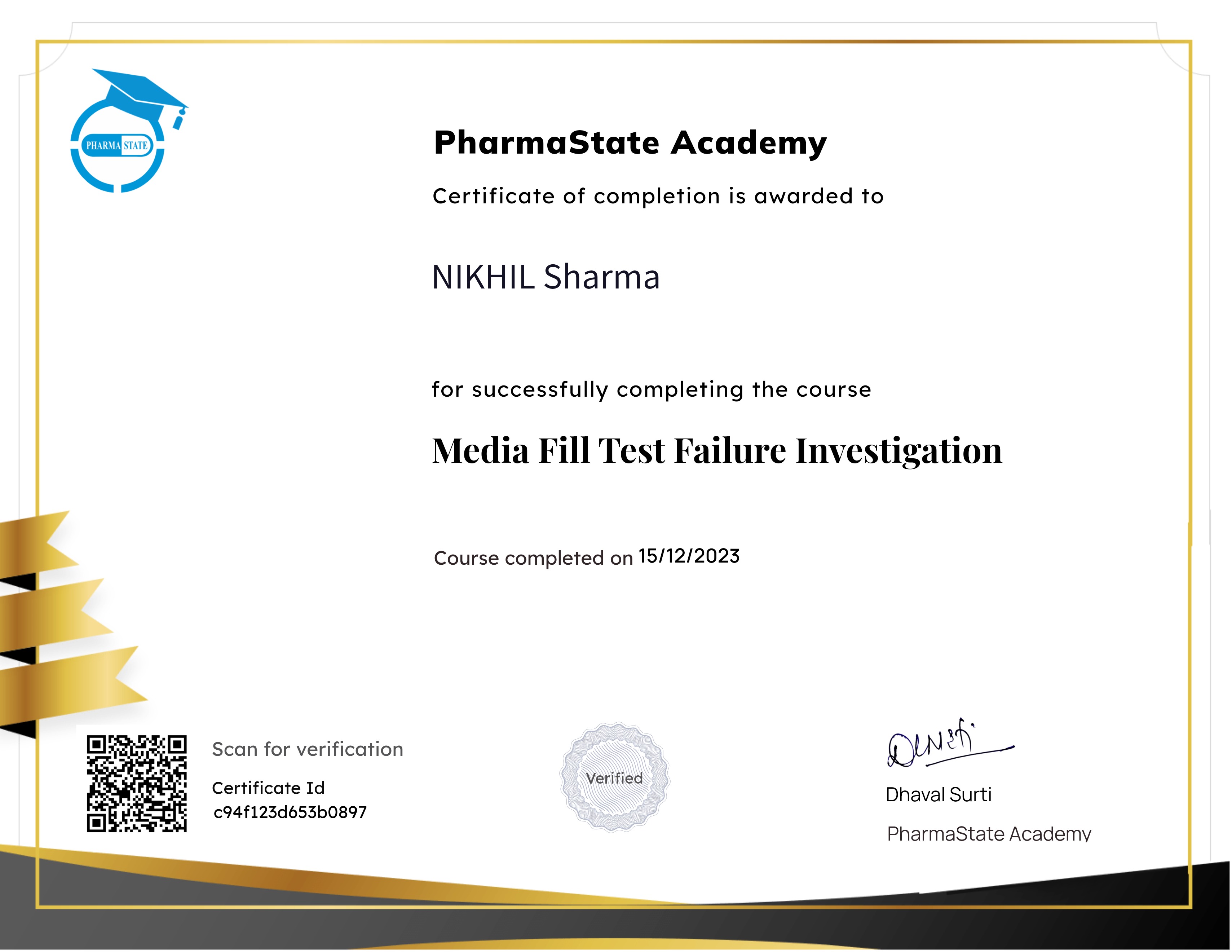 Media Fill Test Failure Investigation