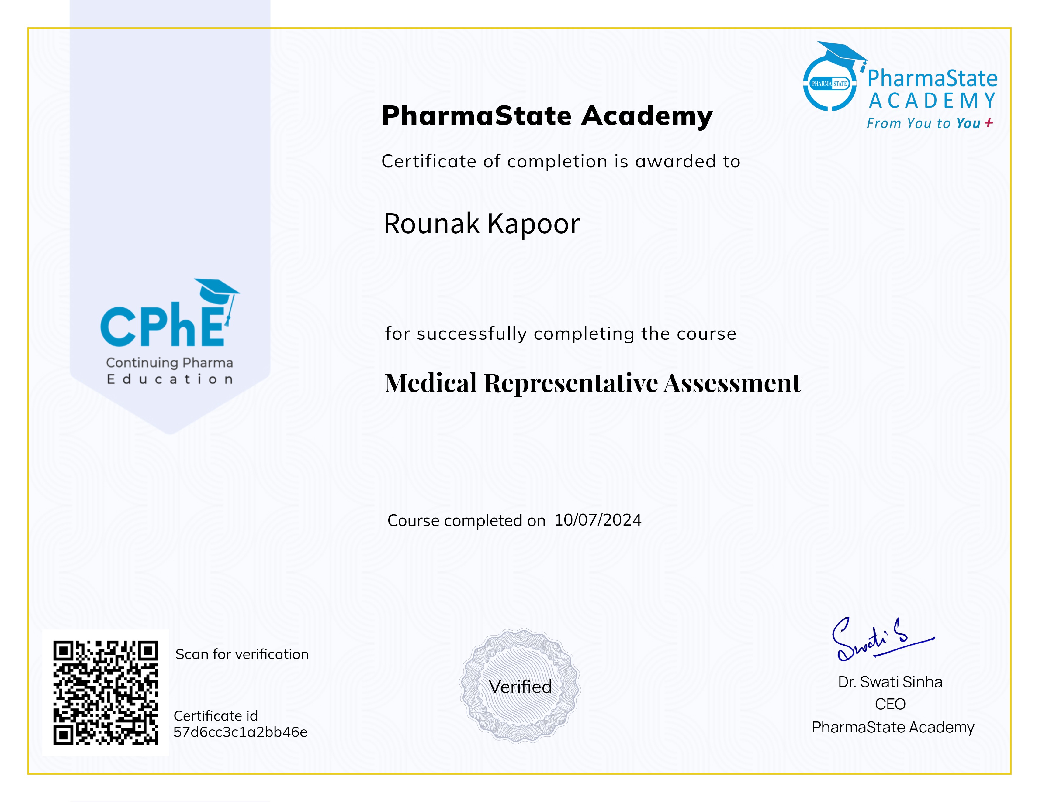 Medical Representative Assessment
