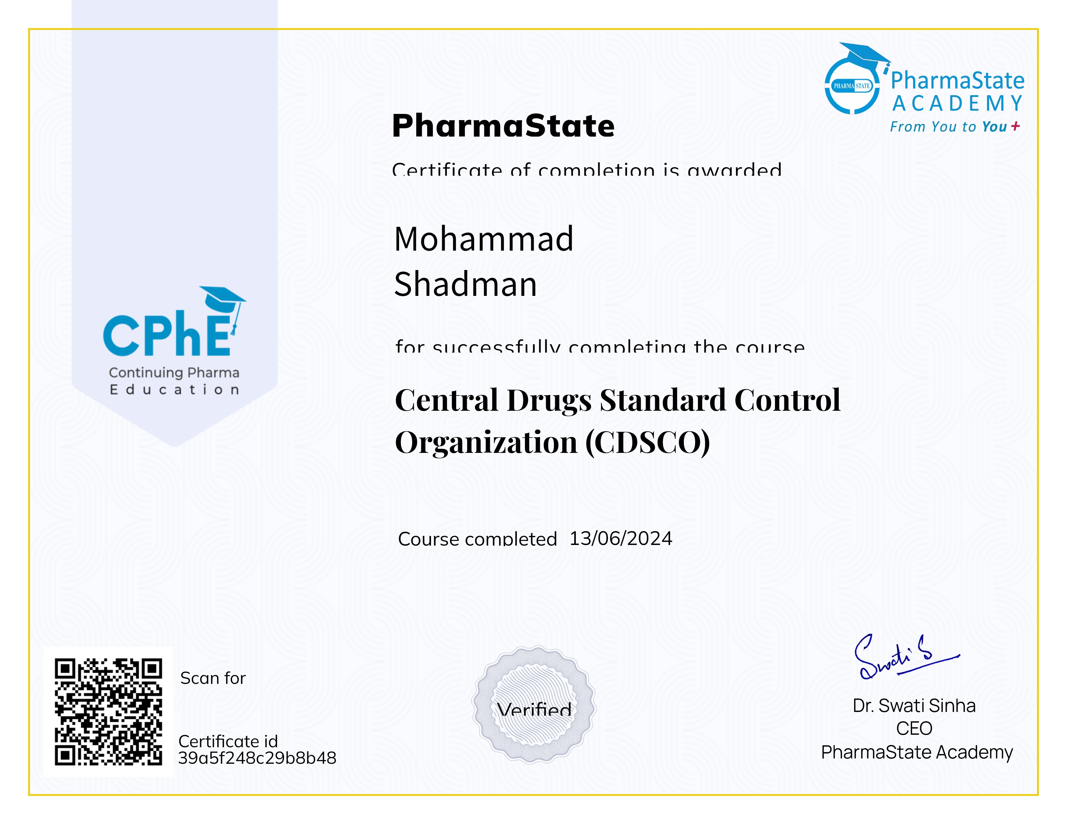 Central Drugs Standard Control Organization (CDSCO)