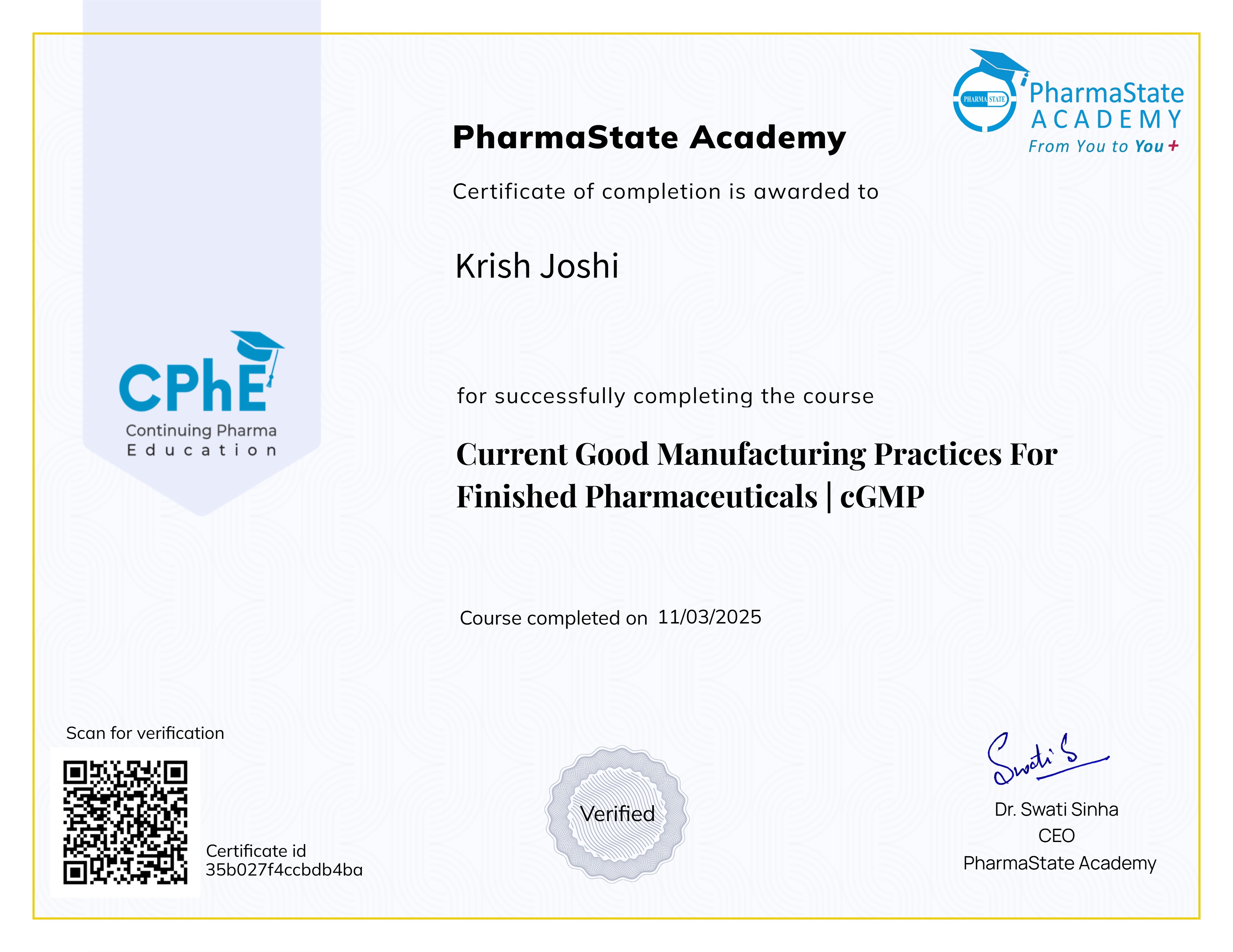 Current Good Manufacturing Practices For Finished Pharmaceuticals | cGMP