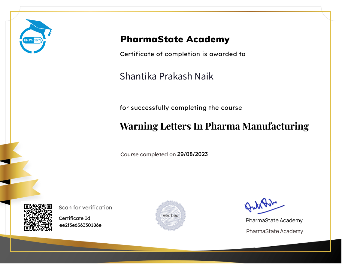 Warning Letters In Pharma Manufacturing