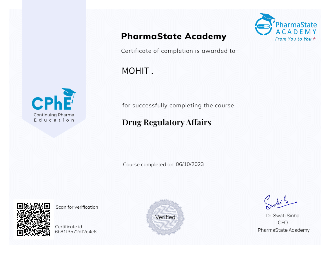 Drug Regulatory Affairs