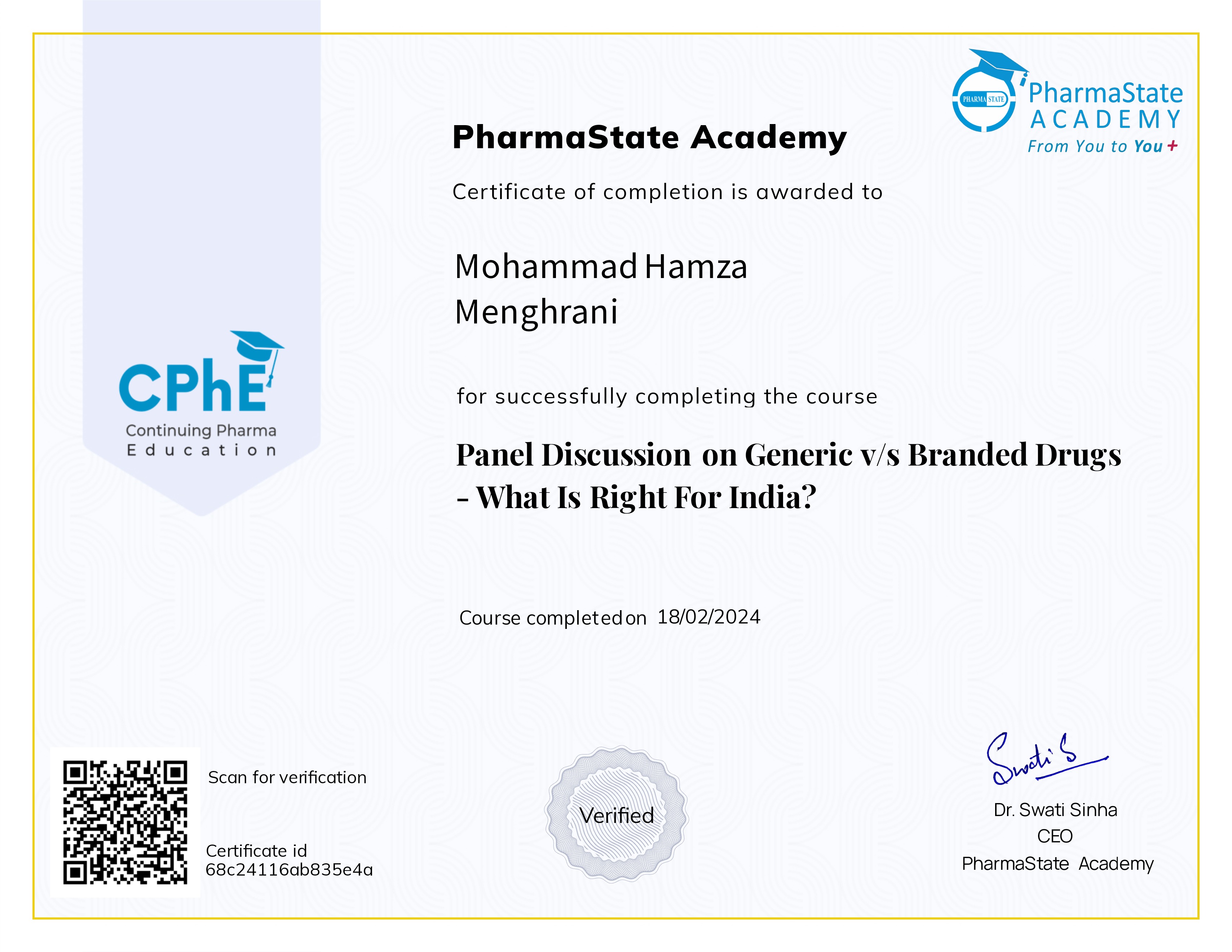 Panel Discussion on Generic v/s Branded Drugs - What Is Right For India?