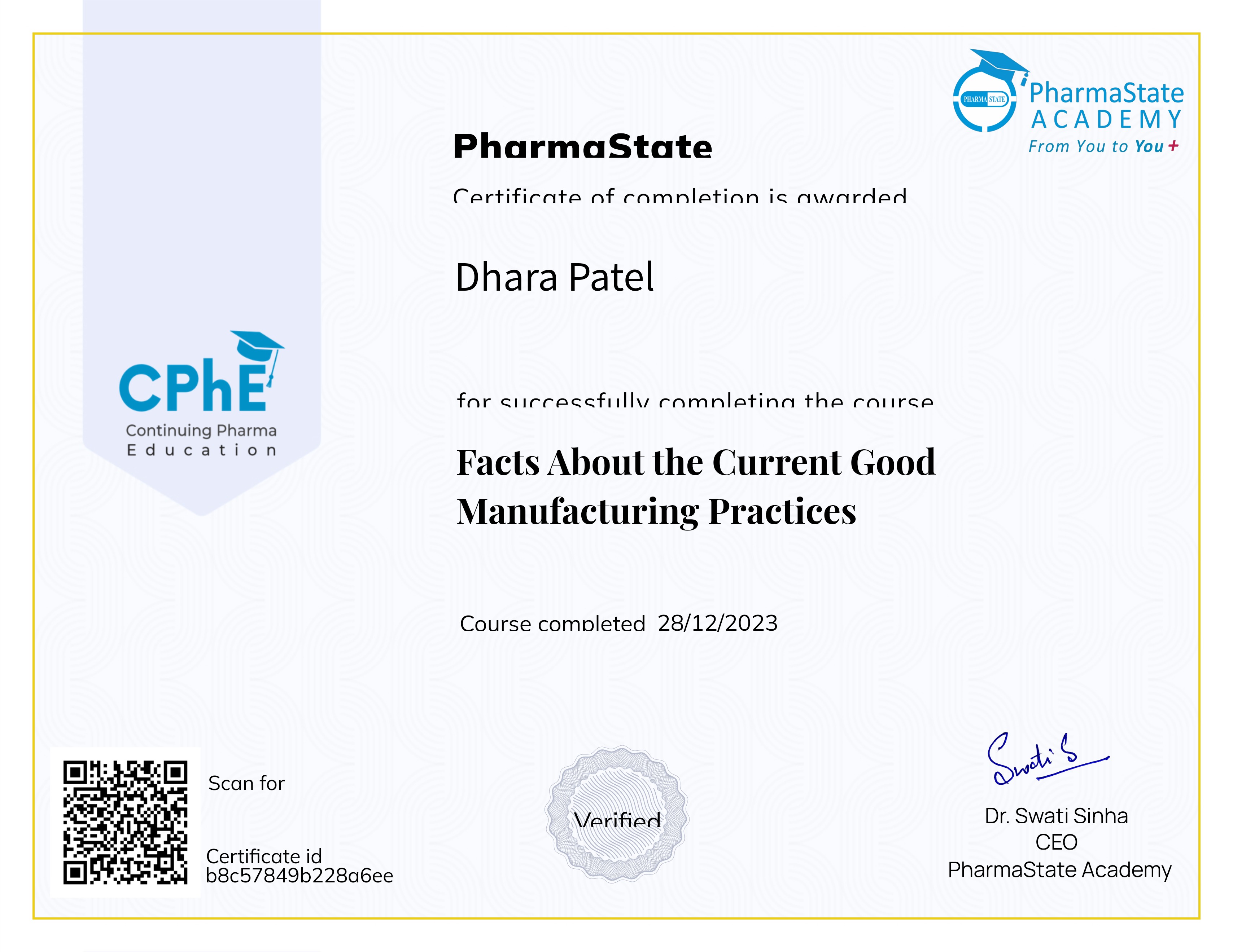 Facts About the Current Good Manufacturing Practices
