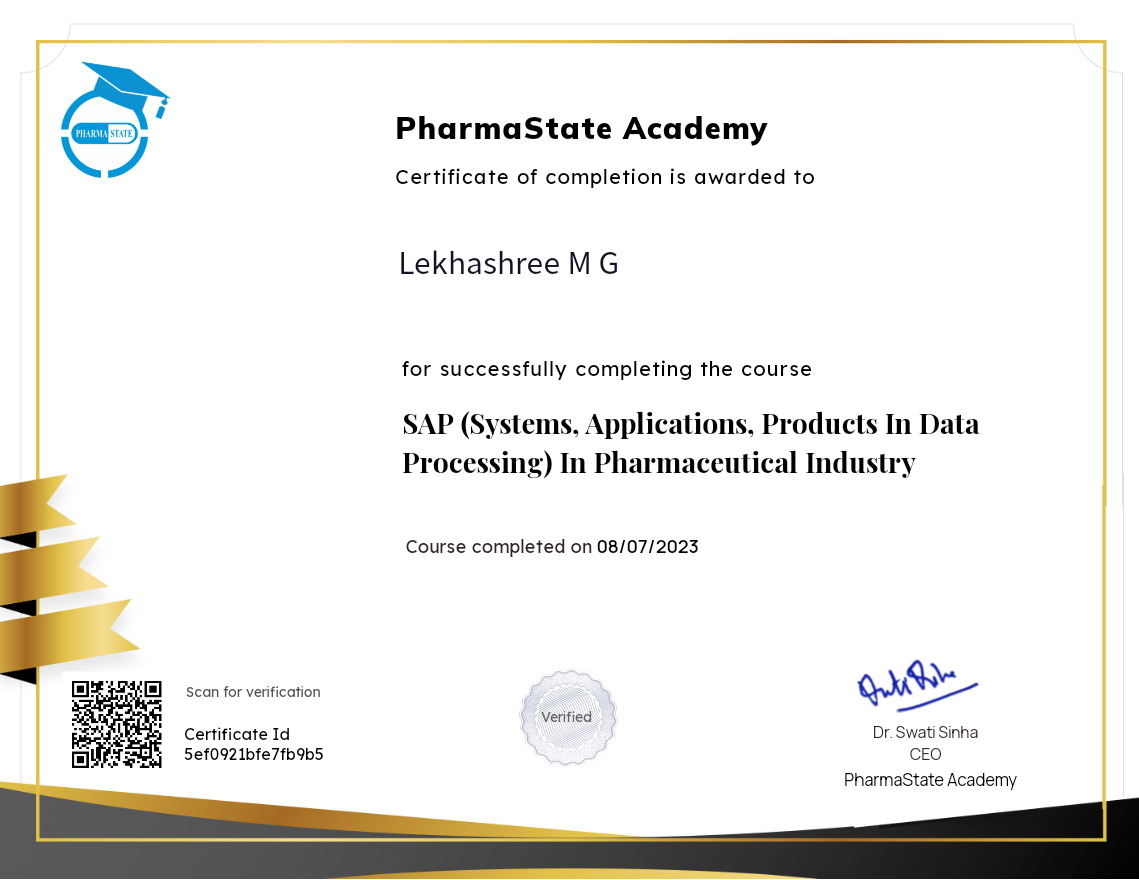 SAP (Systems, Applications, Products In Data Processing) In Pharmaceutical Industry