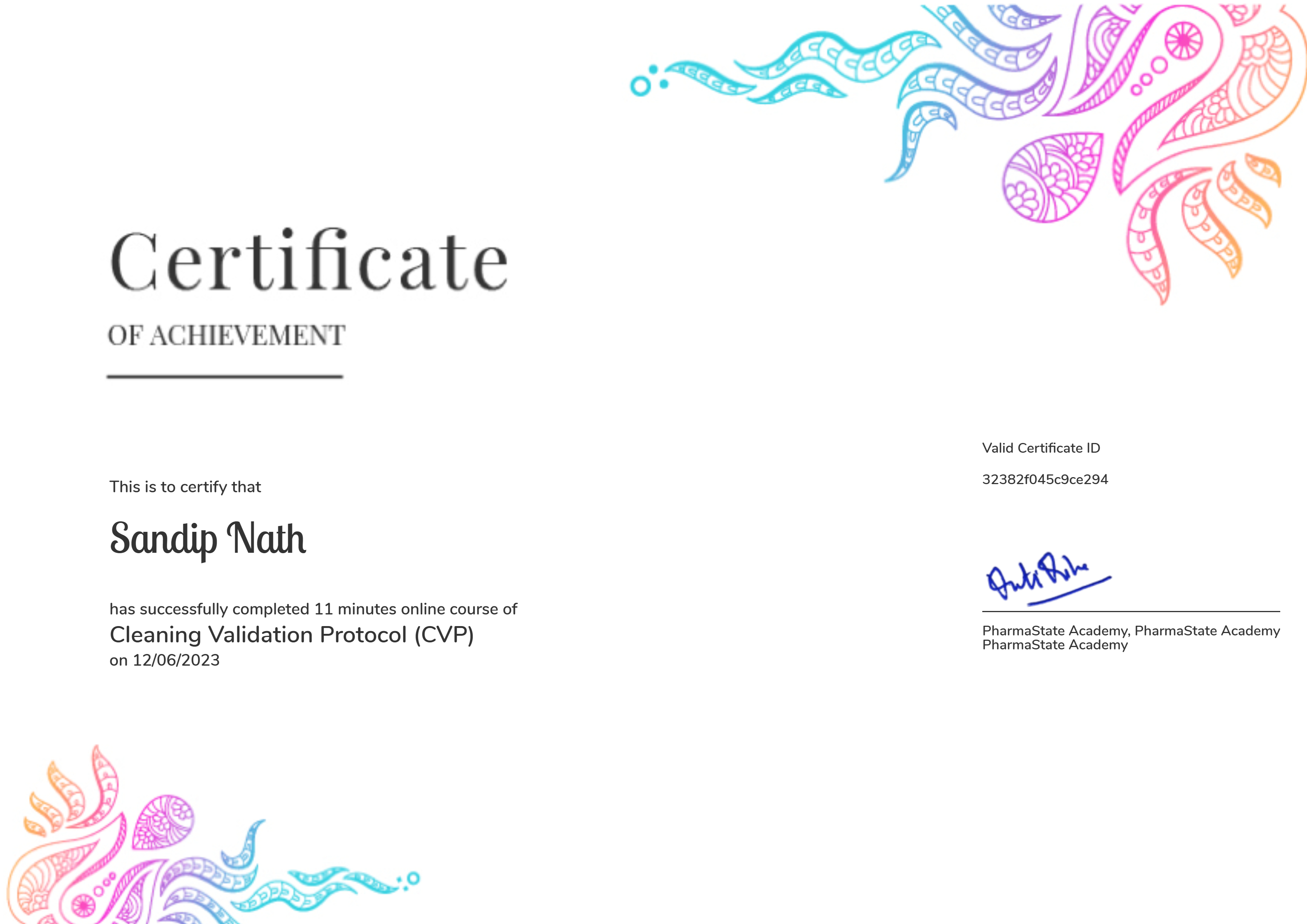 Cleaning Validation Protocol (CVP)