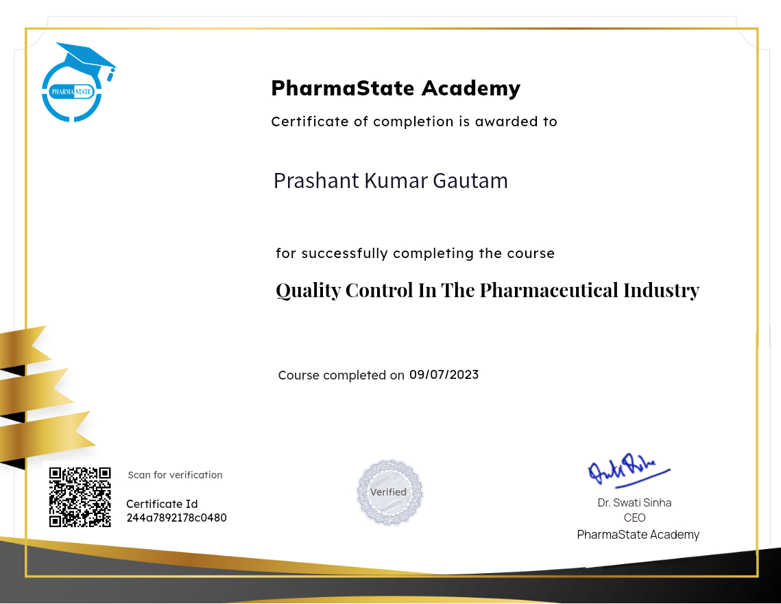 Quality Control In The Pharmaceutical Industry