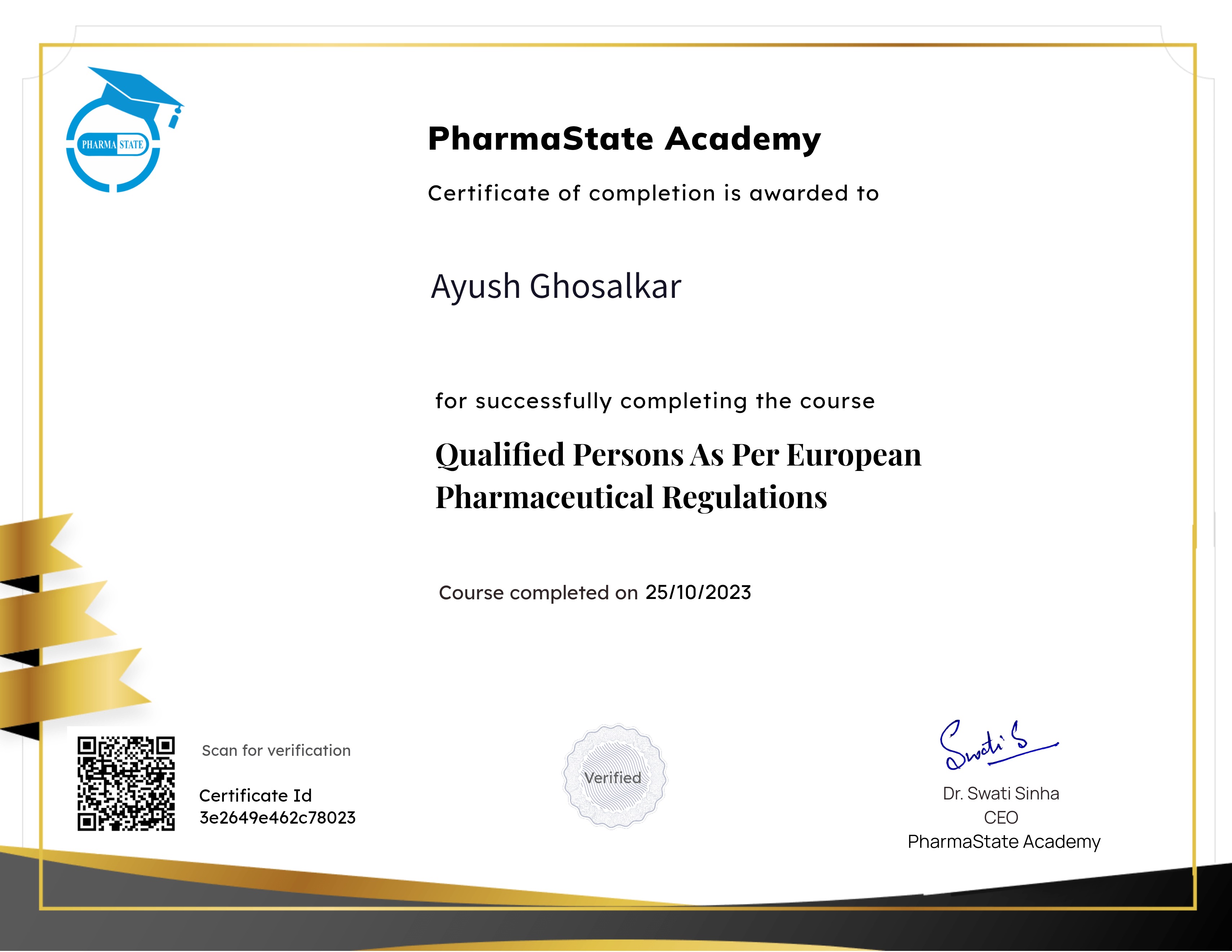 Qualified Persons As Per European Pharmaceutical Regulations
