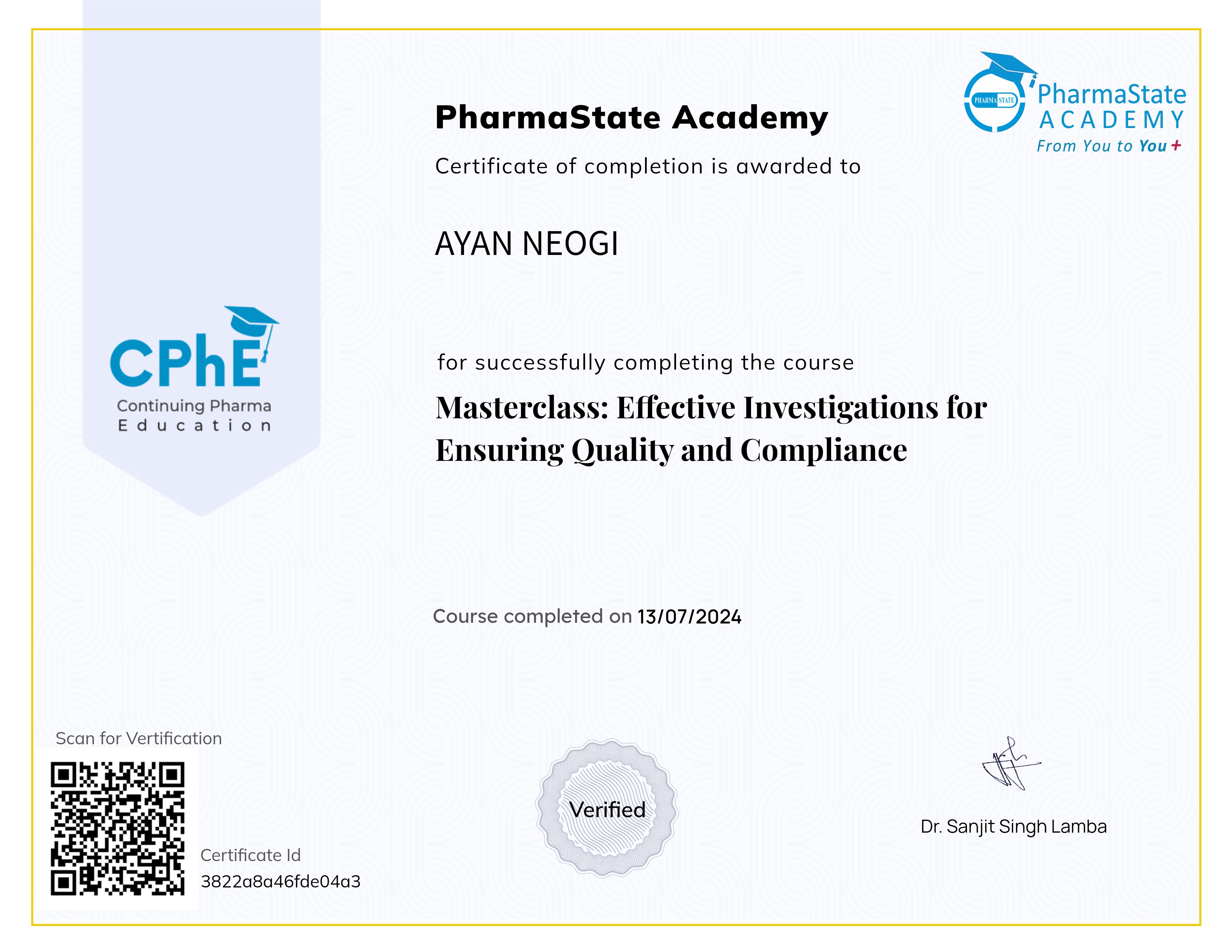 Masterclass: Effective Investigations for Ensuring Quality and Compliance