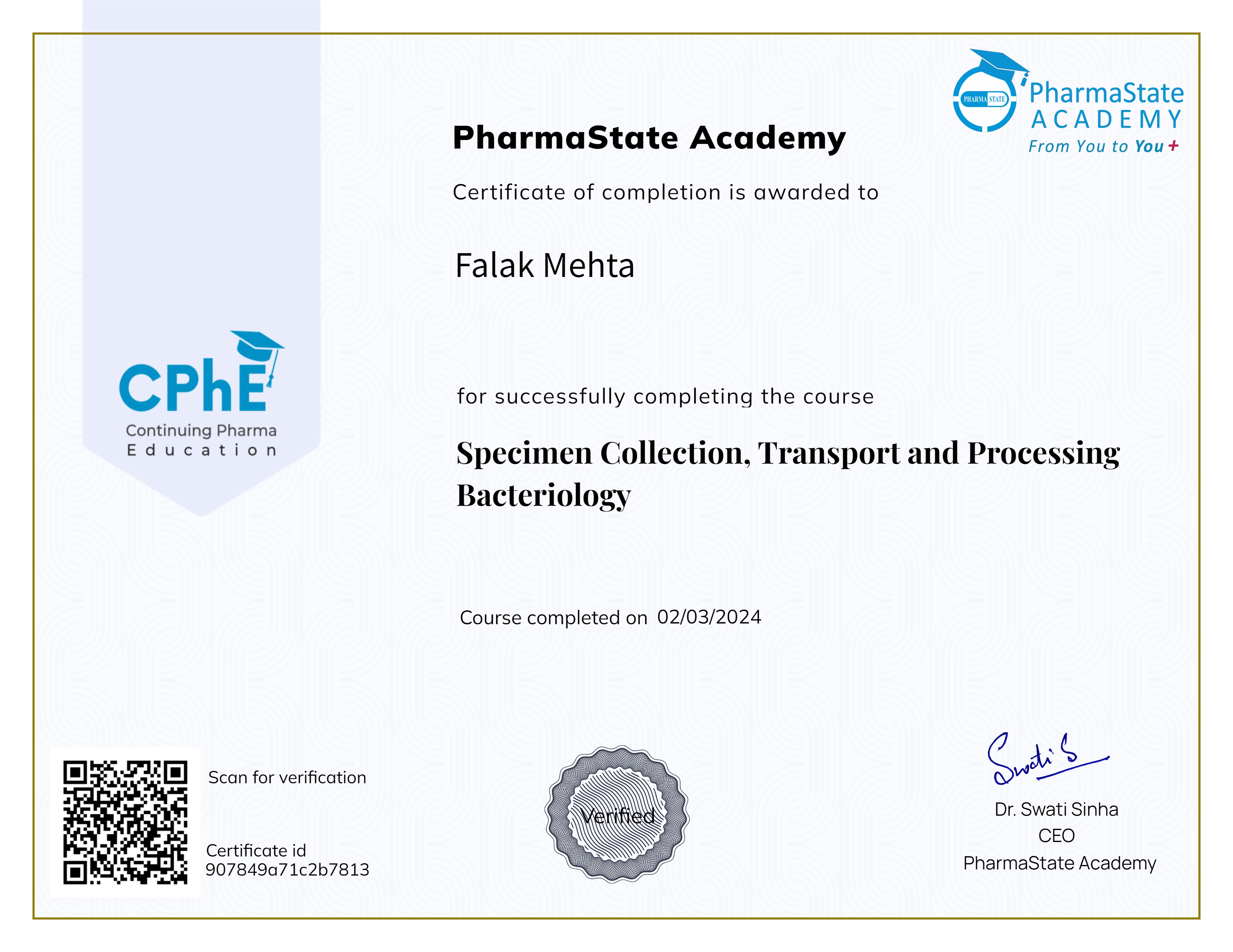 Specimen Collection, Transport and Processing Bacteriology
