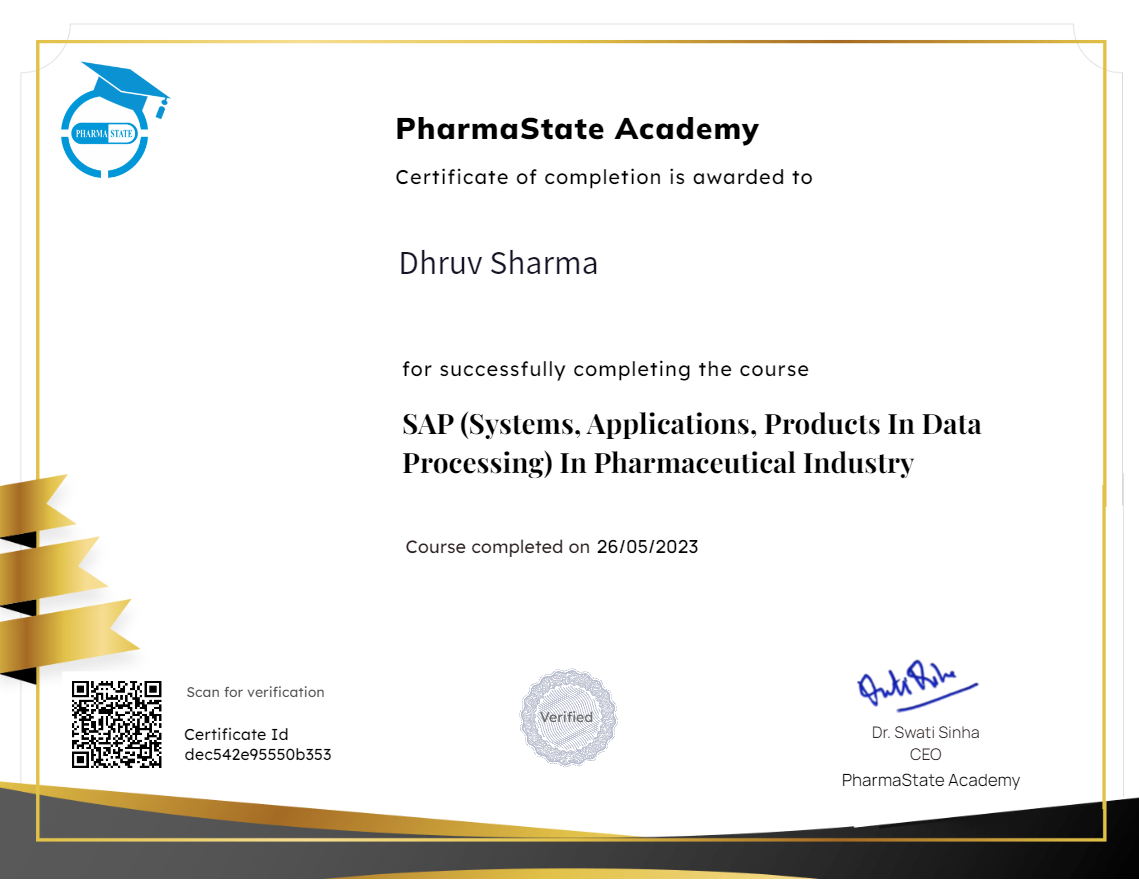 SAP (Systems, Applications, Products In Data Processing) In Pharmaceutical Industry