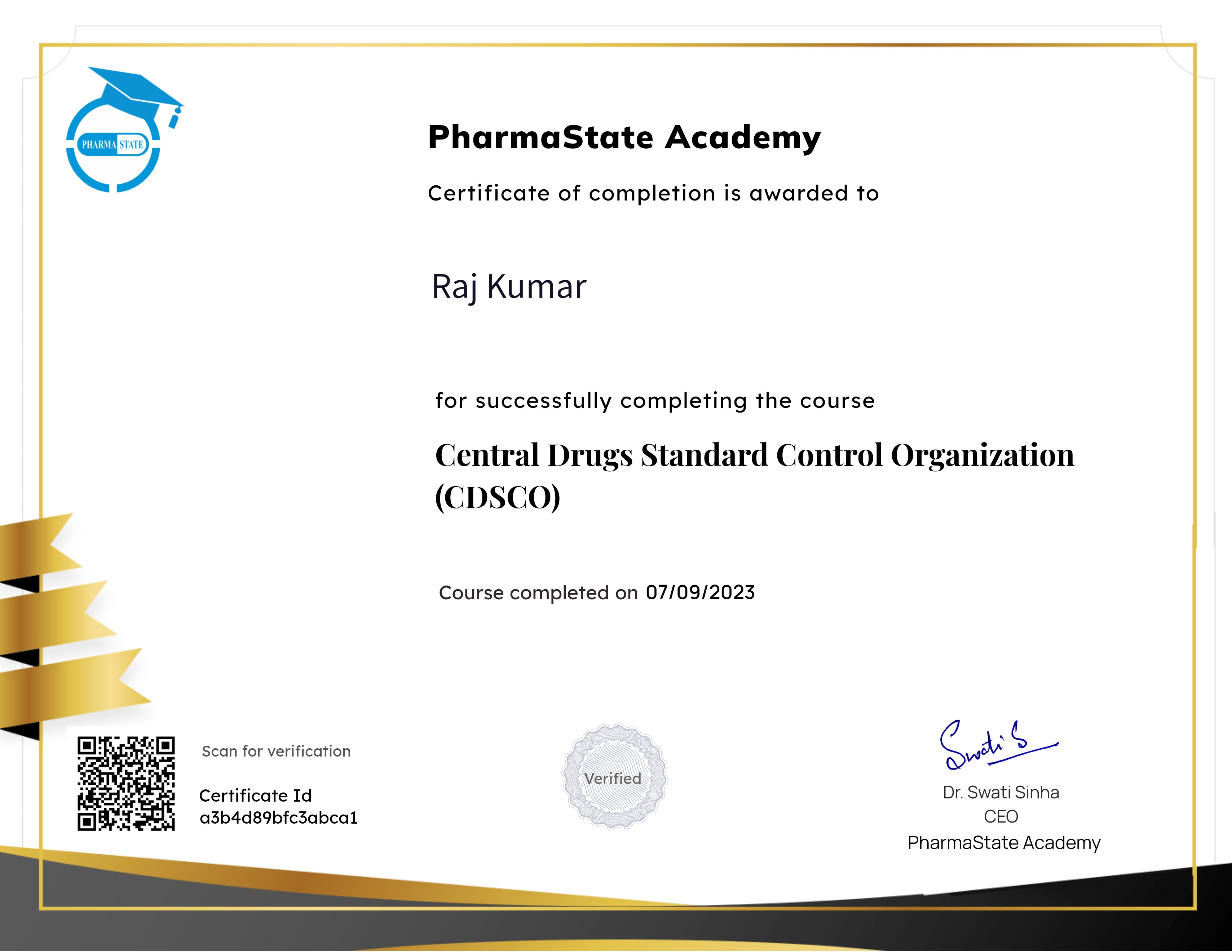 Central Drugs Standard Control Organization (CDSCO)