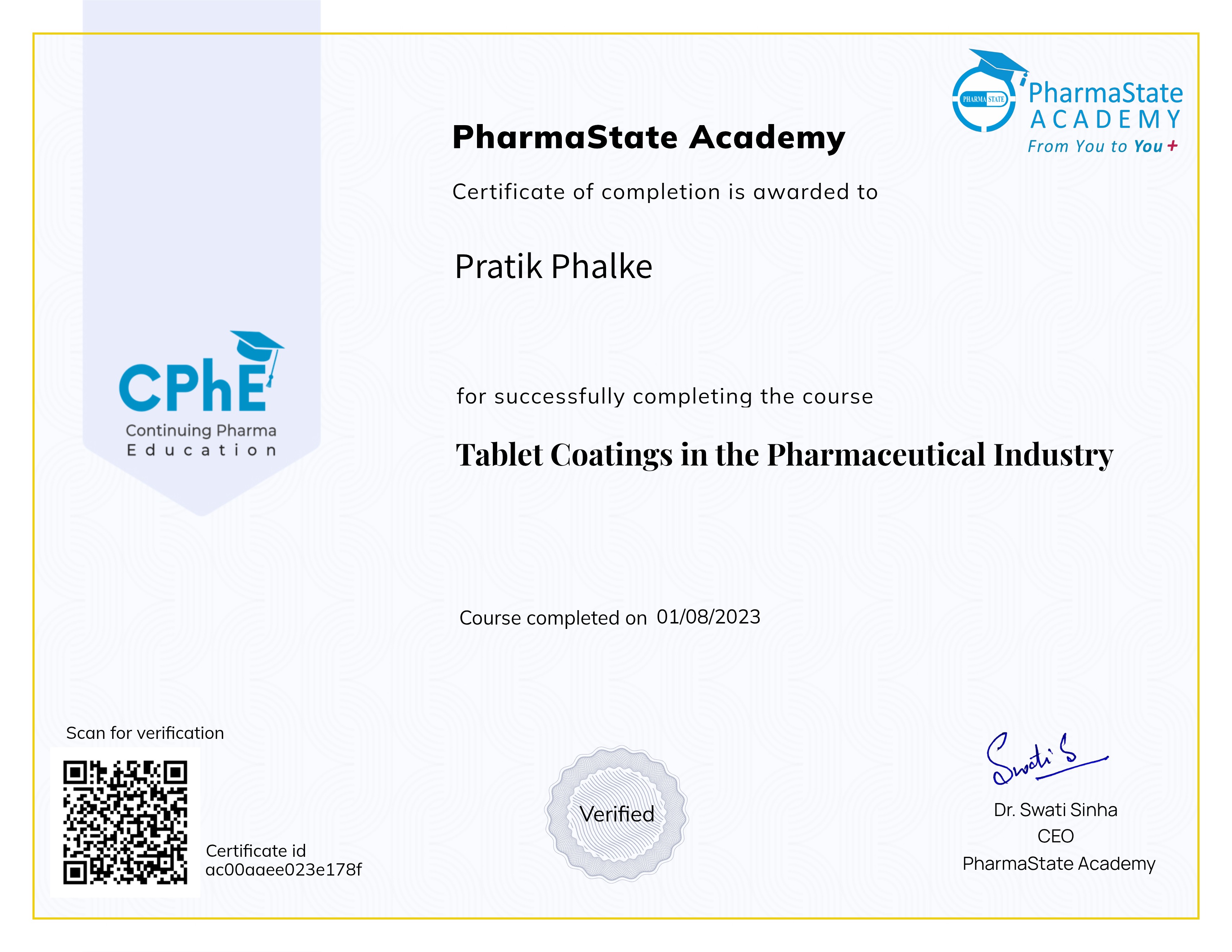 Tablet Coatings in the Pharmaceutical Industry