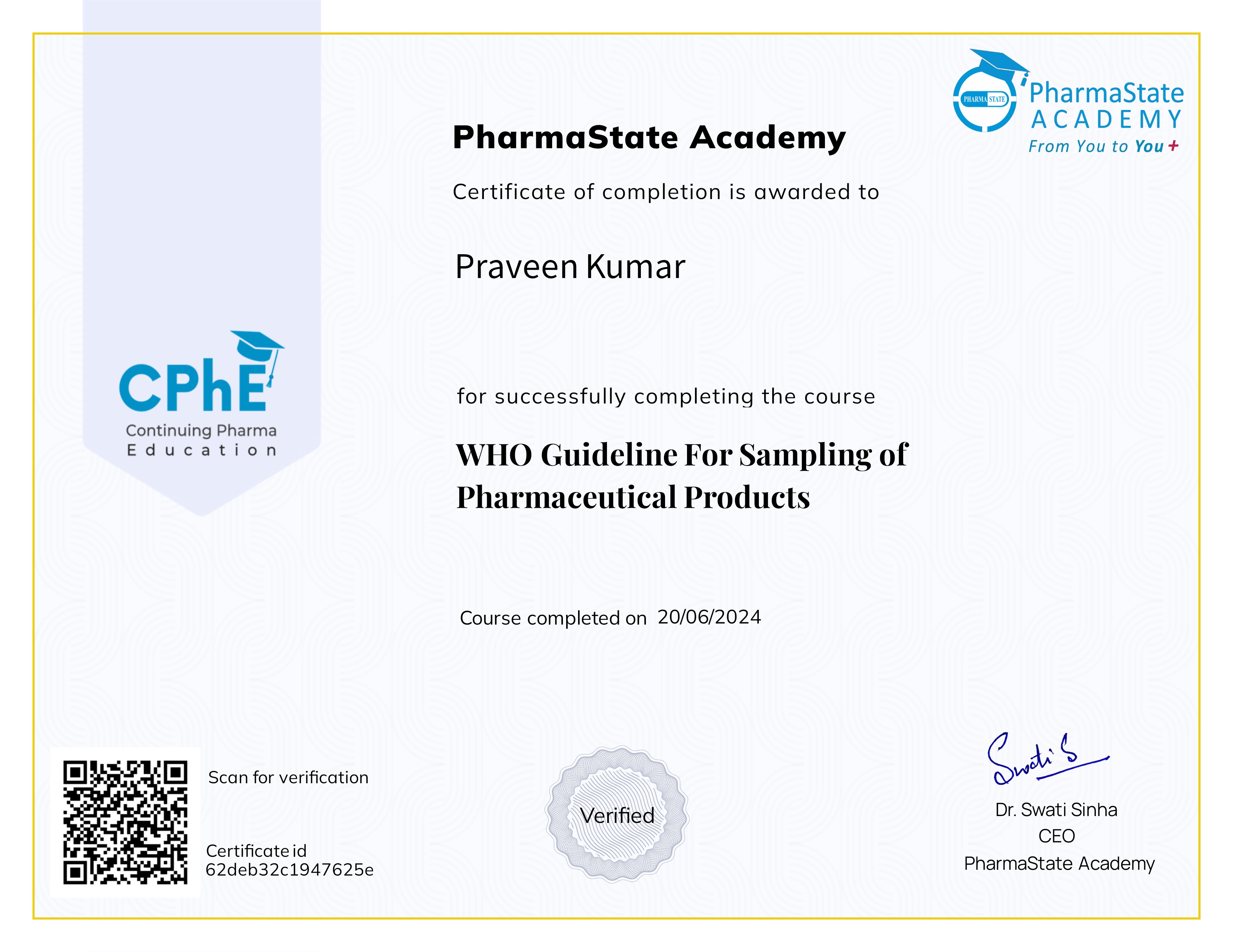 WHO Guideline For Sampling of Pharmaceutical Products