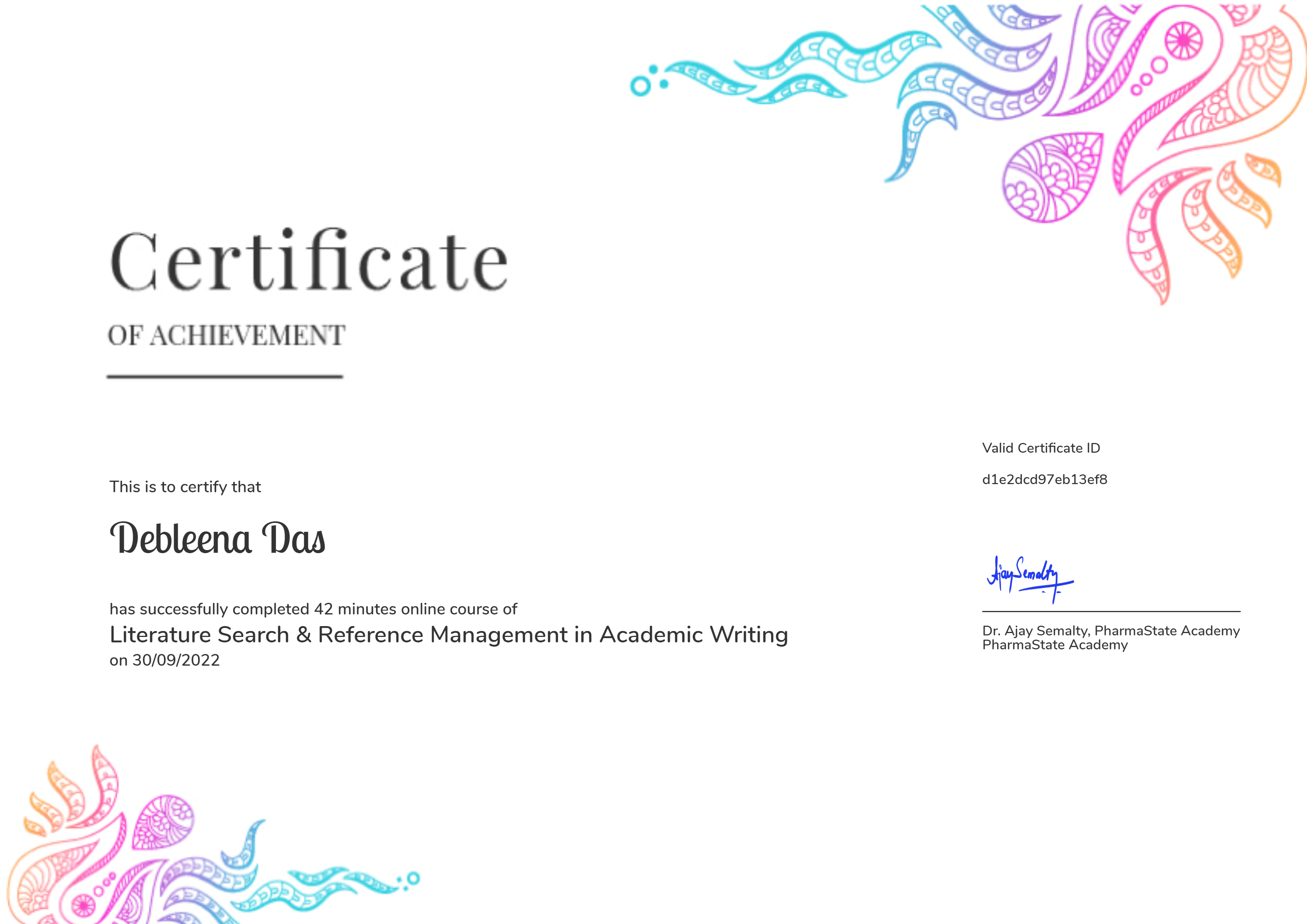 Literature Search & Reference Management in Academic Writing
