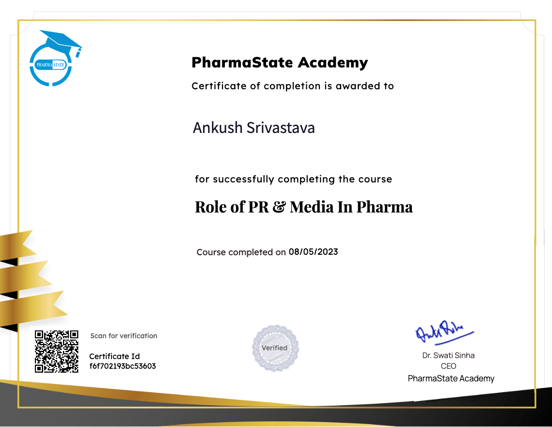 Role of PR & Media In Pharma