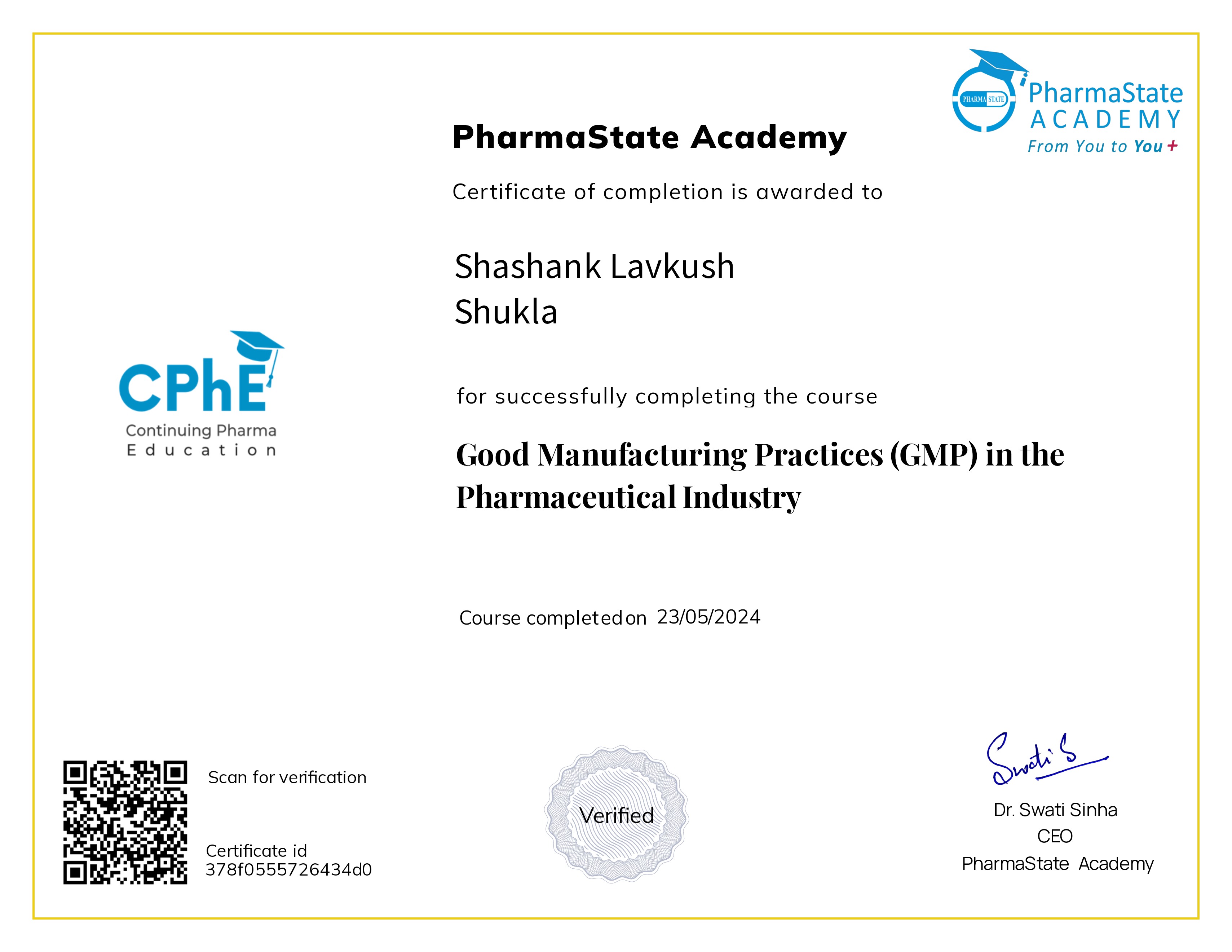 Good Manufacturing Practices (GMP) in the Pharmaceutical Industry