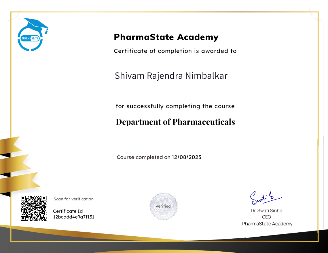 Department of Pharmaceuticals