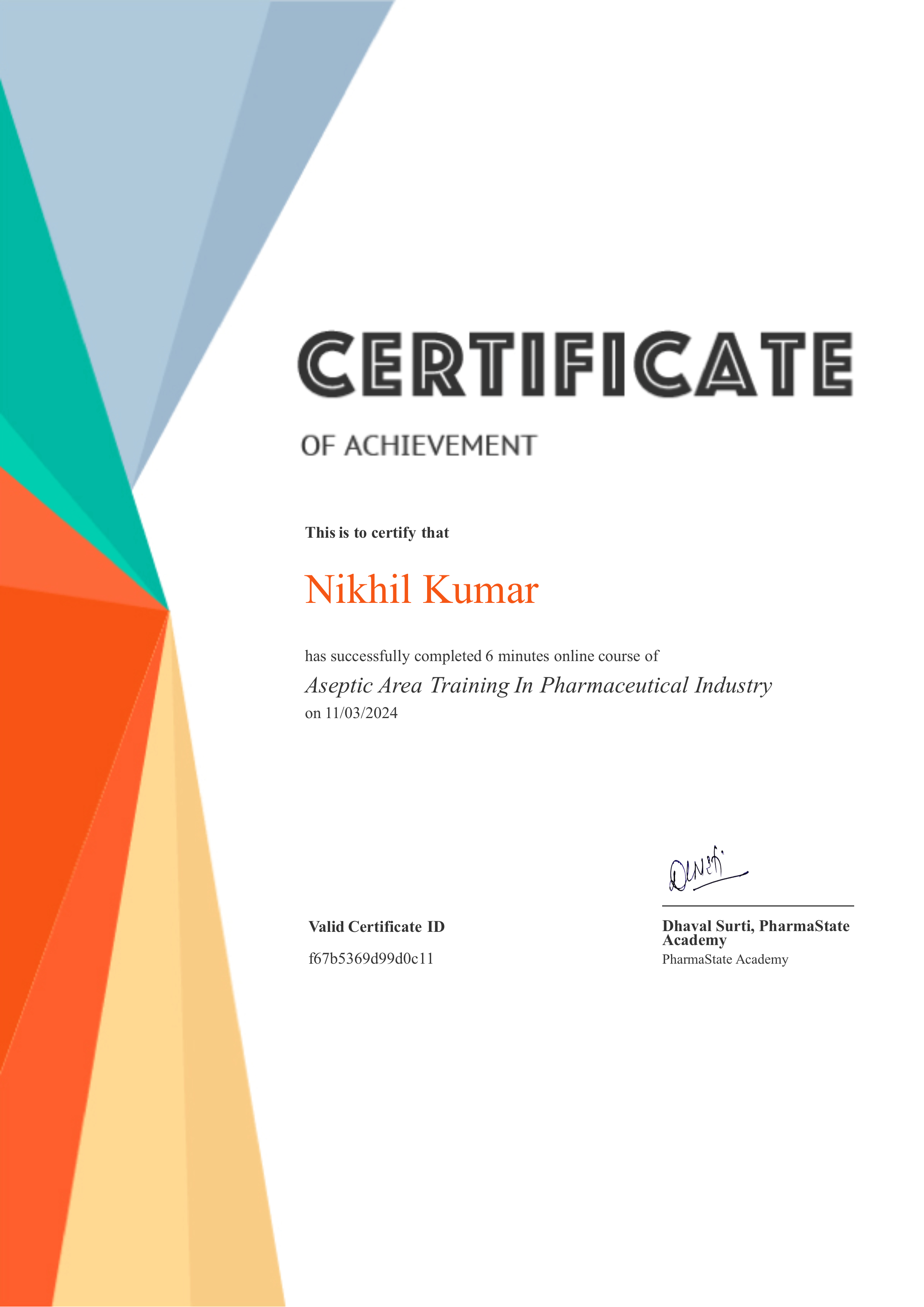 Aseptic Area Training In Pharmaceutical Industry